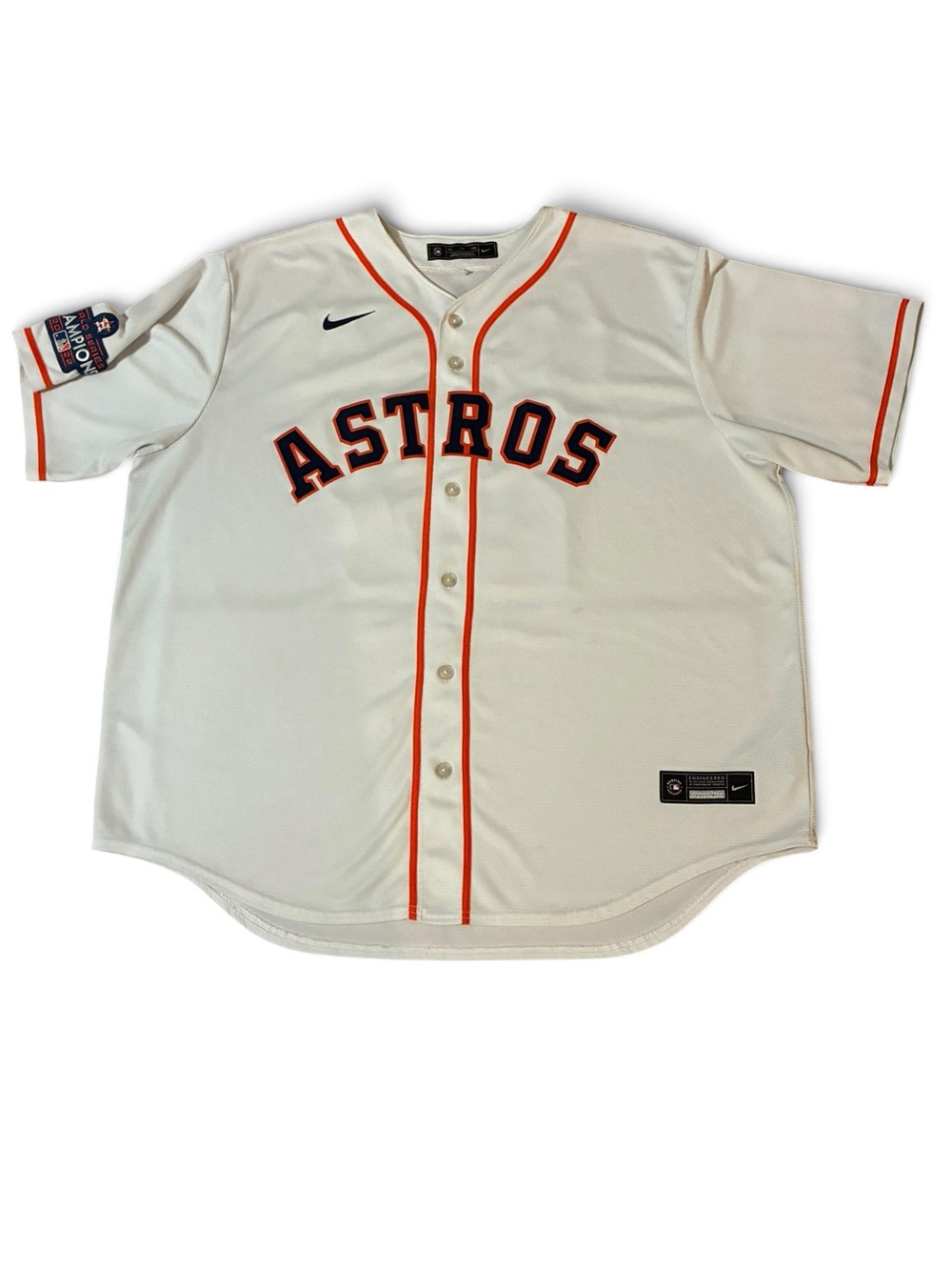 Nike Houston Astros Jose Altuve #27 Home Jersey 2022 World Series Patch XXL